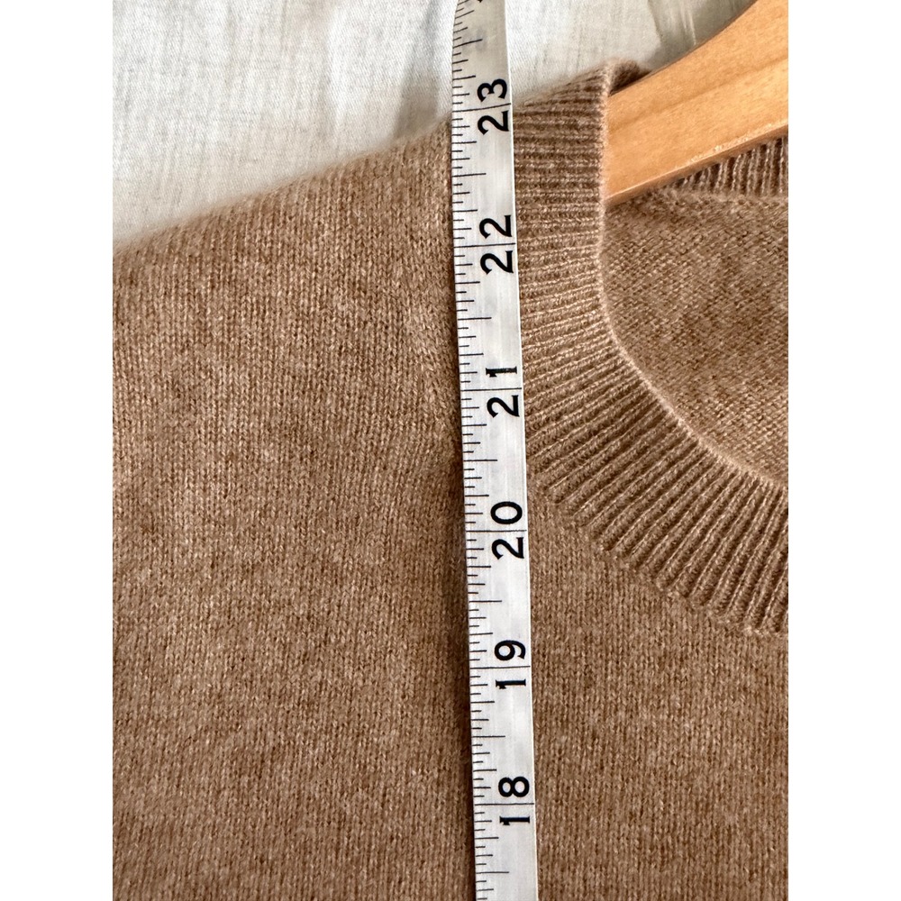 J.Crew 100% Cashmere Sweater Womens Small Tan Classic Fit Crewneck BA400 - Picture 8 of 9